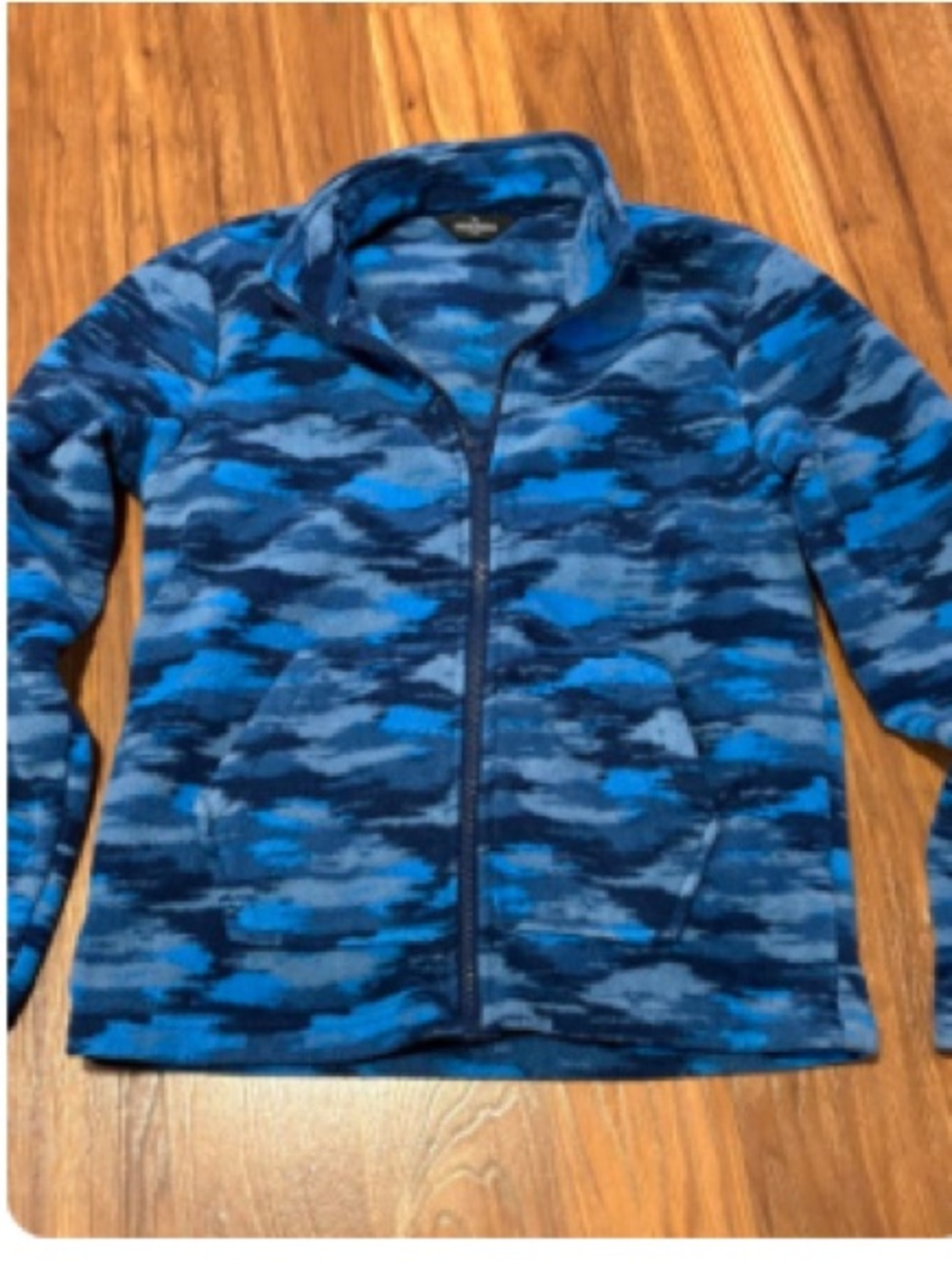 Eddie Bauer Kids Blue Camo Zip Jacket
